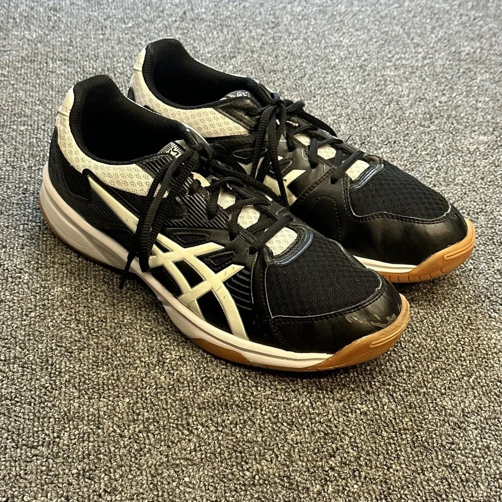 Asics Shoes Womens 9 Gel Upcourt 3 Volleyball Shoe 1072A031 Laced Up Black Slip‎
